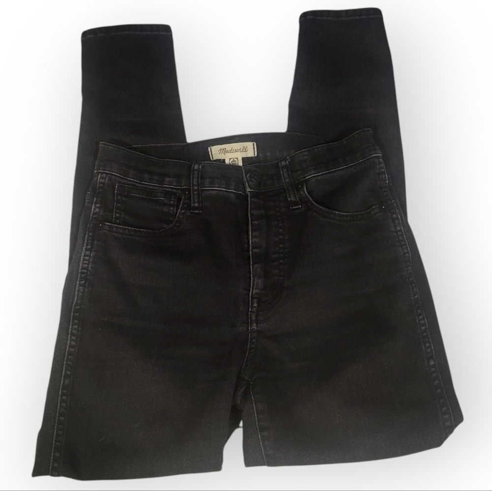 Madewell 10" High Rise Skinny Jeans Black Size 27 Emo Grunge‎ Punk Closet Staple